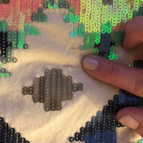 Express Aztec Sequin Skirt - Picture 4 of 7